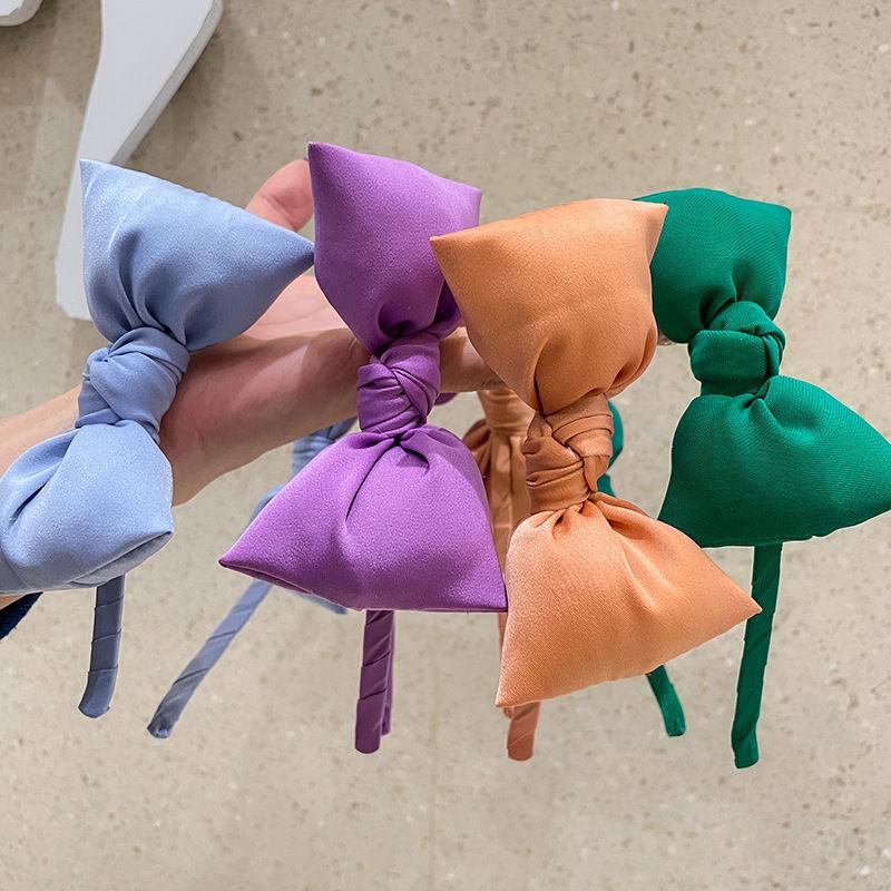 

Hair Accessories Color Fabric Bow Headband Hairpin Solid Ornaments Fashion Hair