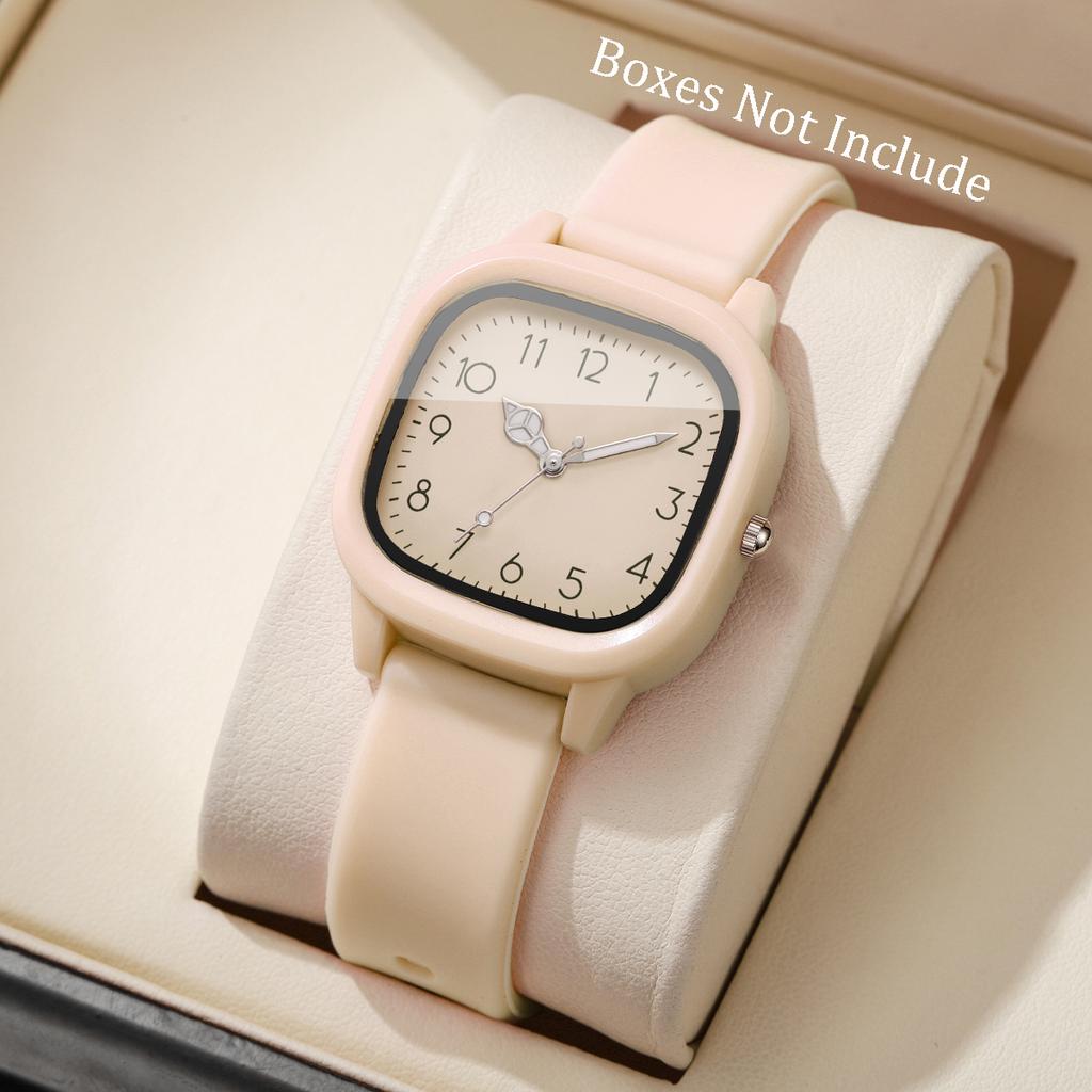 Fashion Square Women Quartz Watch Casual Silicone Band Ladies Wristwatch for Girls Clock Relogio Feminino
