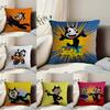 F-Felix The Cat Exquisite Pillow Case Anti-dustmite Pillowcase Invisible Zipper Silky Short Plush Sofa Cushion Cover