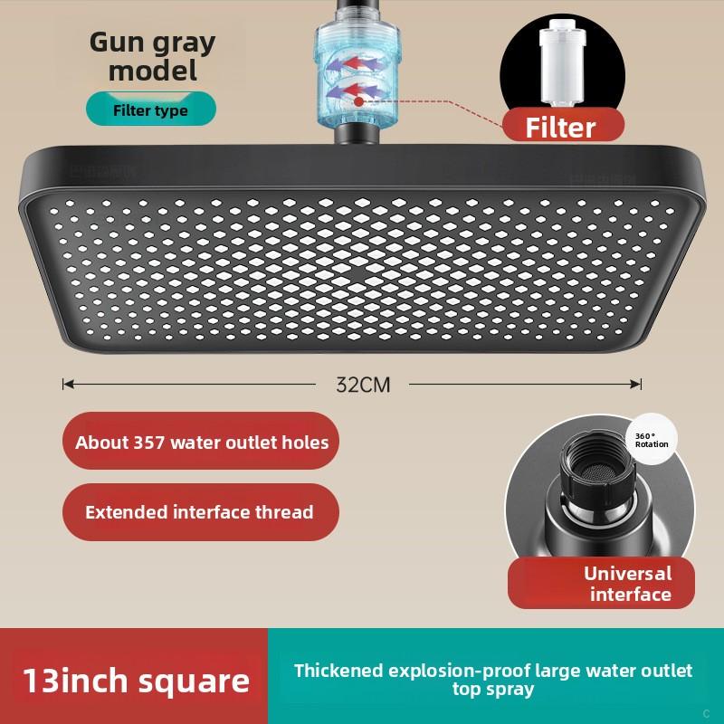 13 Inch Large Water Output Top Spray Flower Shower ,Shower  Flower Drying Showerhead Hotel