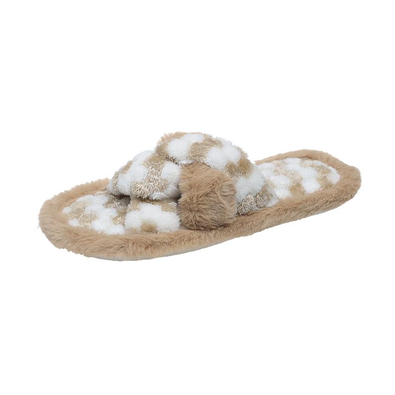 Fashion 2025 New Fashion Fluffy Slippers Women Winter Warm Fur Home Slippers Woman Comfortable Soft Sole Non Slip Indoor Shoes