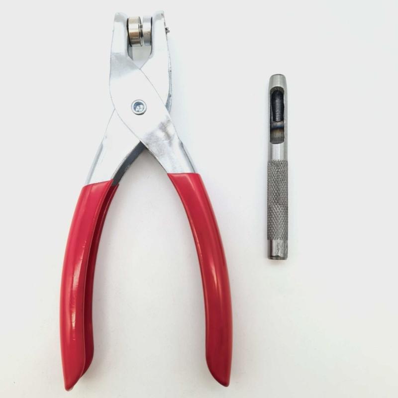 100Pcs 6mm Metal Eyelets Set Include Hole Puncher and Mounting Pliers Tool For Leather Crafting Belt Bag Making Sewing