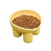 Anti-Tip Black Chin Pet Bowl: Elevated Slanted Design for Cats & Dogs