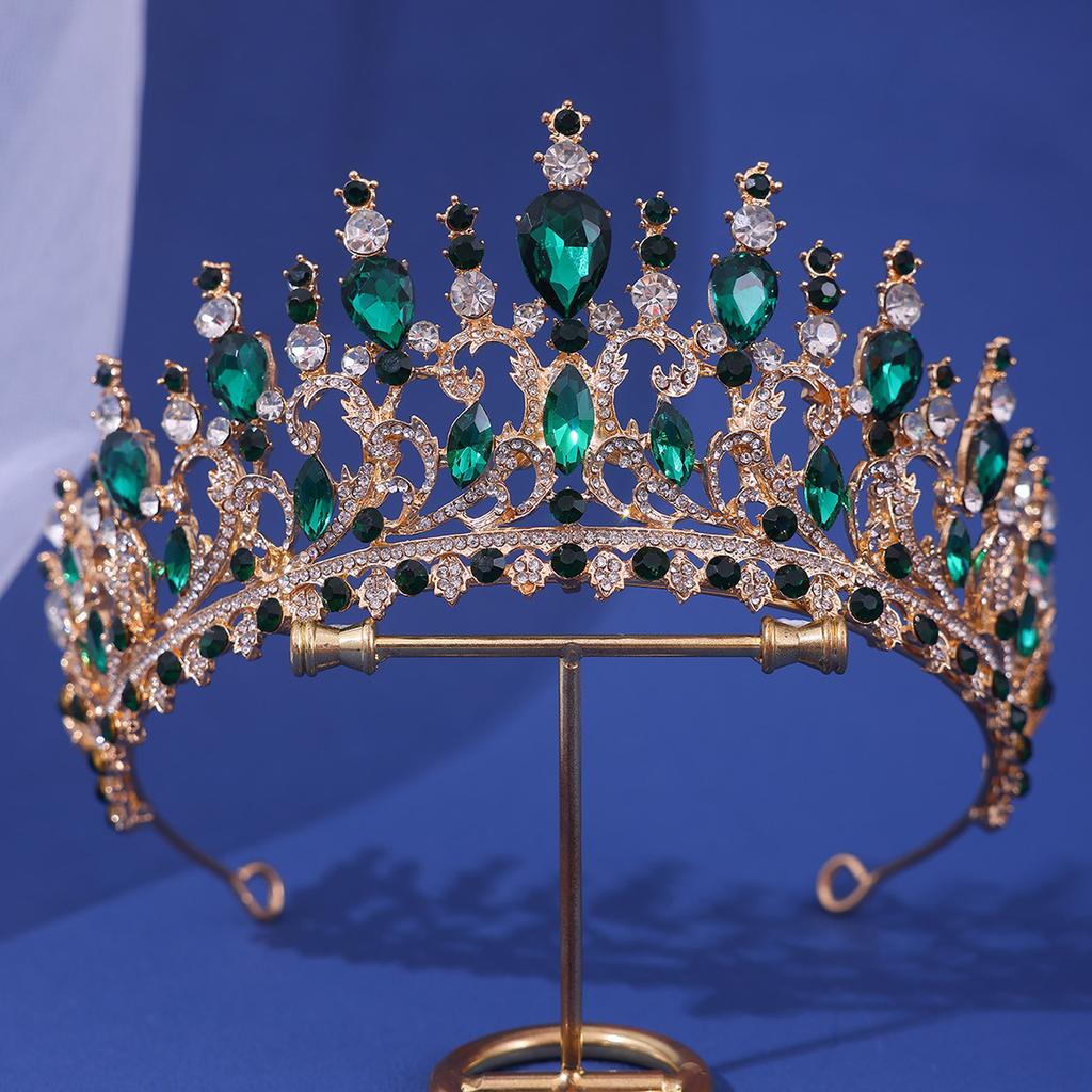 Svatební korunka Pokrývka hlavy Barokní Vintage princezna královna křišťálový diadém pro ženy Svatební korunka Doplňky k šatům do vlasů Šperky