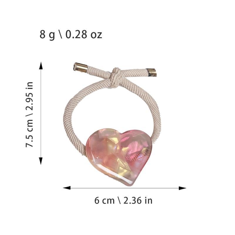 Soft High Elastic Hair Ropes Cute Solid Color Rubber Bands No Slip Ponytail Holders for Women Girls Thick Hair