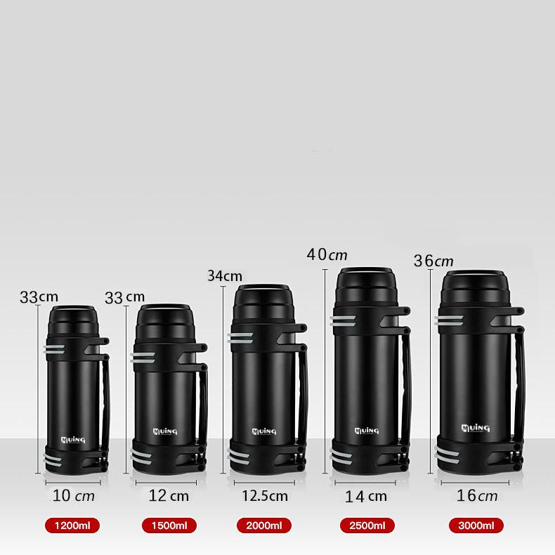 304 Nerezová termoska Venkovní velkokapacitní termohrnek Muži a ženy Přenosná cestovní konvice do auta Domácí termoska