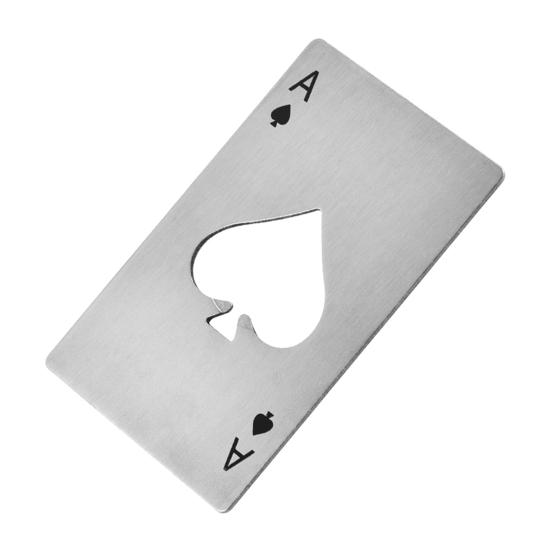 2Pcs Poker Card Bottle Opener Stainless Steel Ace of Spades Beer Bottle Opening Tool Kitchen Gadget Seniors Arthritis Chef Gift