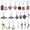 Wowei Dota2 Gaming Peripherals Anime Sword Weapon Shield Alloy Necklace Keychain Gifts for Teens Men Women Fans