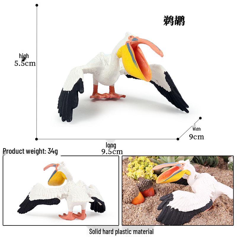 Children's Animal Simulation Toy Set: Eagle, Falcon, Secretary Bird, Owl Figurines