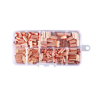 Bakır Boru Bağlantı Kiti 250 adet 7 Farklı Çap 1.5mm 2.0mm 2.5mm 3.0mm 4.0mm 5.0mm 6.0mm; 12mm 0.47inç Uzunluk