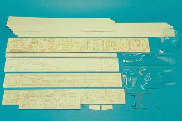 OK Mokei PILOT Zero Fighter Type 22 Balsa Kit Scale Model 12179 1/11.5