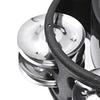 Foot Tambourine ABS Metal 4 Pair Jingle Bell Nylon Strap Black Foot Drum for Adult Kids