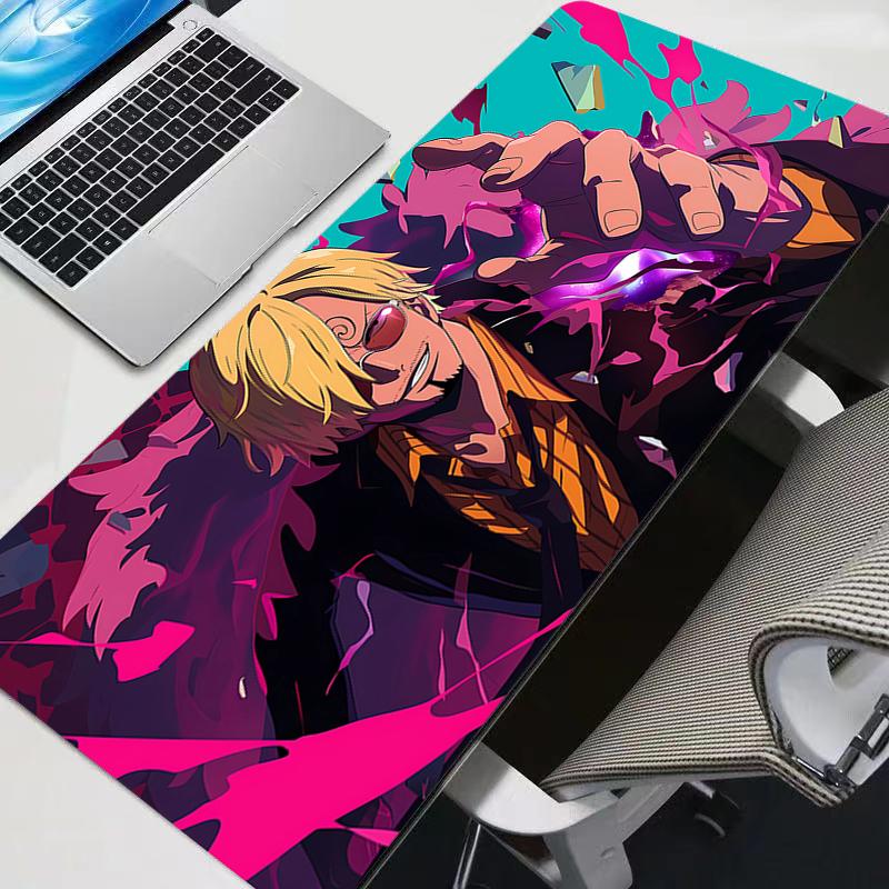 Neue Mauspads Großes Anime One Piece Sanji Gaming Zubehör Mauspads Gamer PC Komplett Computer Tastatur Schreibtischmatte Varmilo Tisch