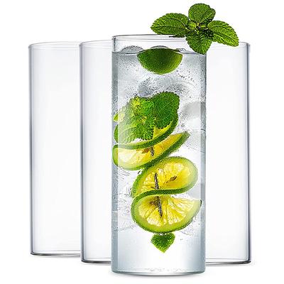 Extra tenké sklenice na pití, Sada tenkých sklenic highball 4 ks, Na vodu, džus, pivo, nápoje a koktejly