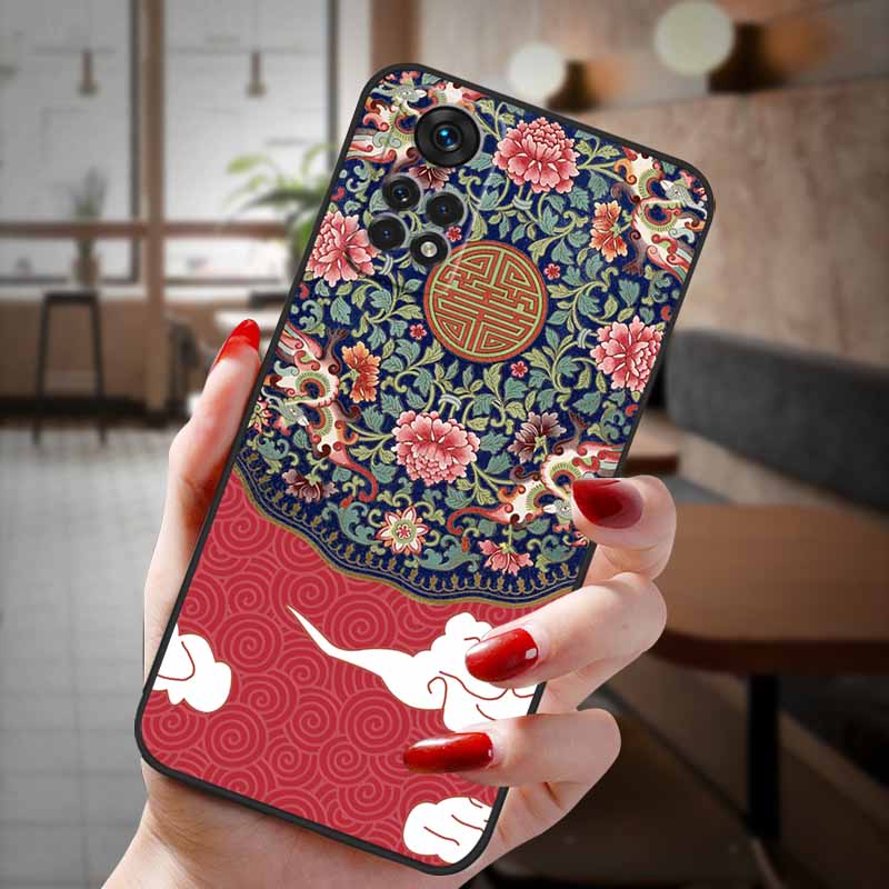 For POCO X4 Pro 5G Case 3D Emboss Flower Relief Phone Cases For POCOX4 Pro 5G 2022 Silicon Cover X 4 Pro X4Pro Funda Capa Para