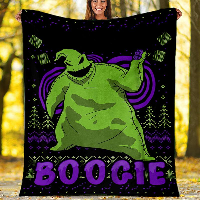 The Nightmare Before Christmas Theme Printed Blanket - Perfect for Couch, Bed, Travel & Outdoor Use | Machine Washable, Cozy & Durable.