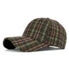 Hats for Men and Women New Classic Plaid Baseball Cap for Autumn and Winter Hard-Brimmed Face-Slimming Duckbill Cap Sun Hat