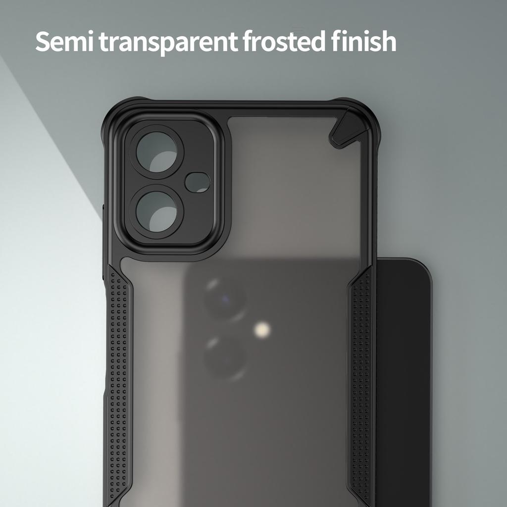 For Samsung Galaxy A06 5G Case WANLONFENG MFFJ Series Anti Drop TPU Phone Back Cover with Screen Film