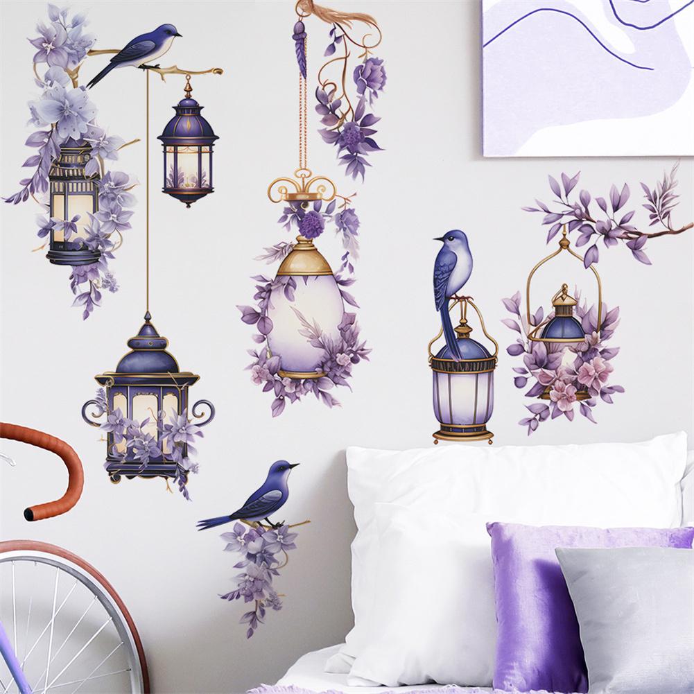 2Pcs Wall Stickers, Bird Wall Decals, Removable Wall Art Decor, Waterproof Stereo Flower Home Decoration For Bedroom, Children's Room, Kindergarten