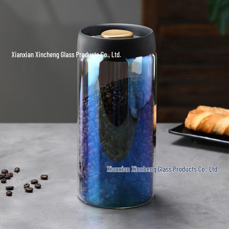 Vacuum-Sealed Moisture-Proof Glass Coffee Storage Jar