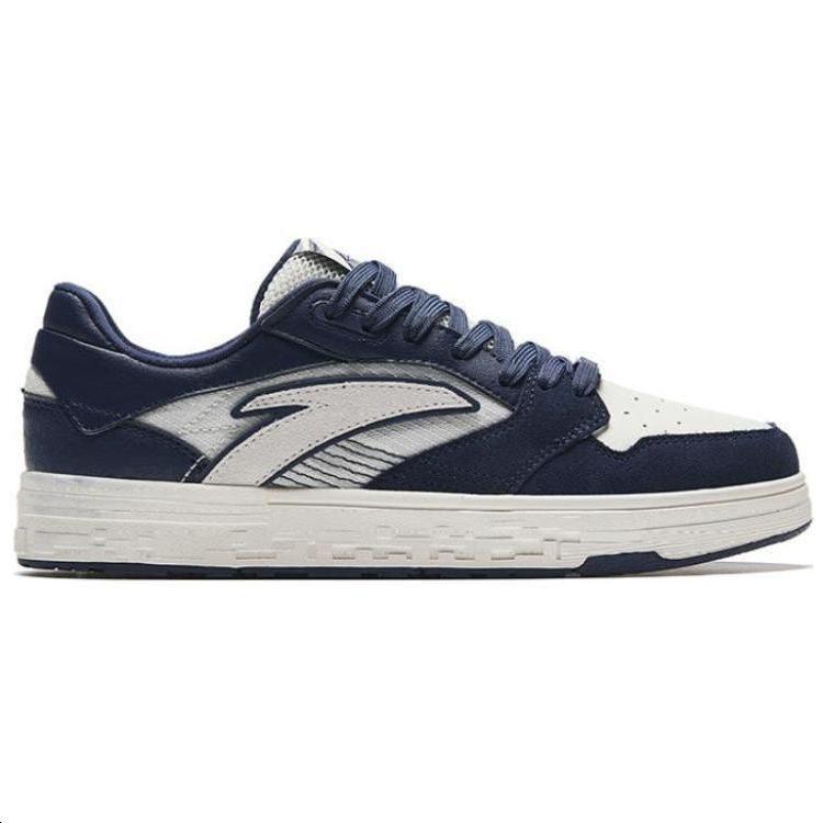 Anta Slip Resistant Cushioning Low top Skateboard Shoes Men's White Blue 112338053-1