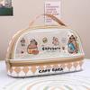 Cartoon Capibala Pencil Bag Large Capacity Pencil Case Aesthetic Pen Case Makeup Bag Clear Pen Bag Pencil Organisers