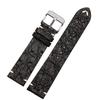 18mm 20mm 22mm Ultra-thin soft handmade ostrich leather black and green for water ghost watch strapsMen's and women's  accessori