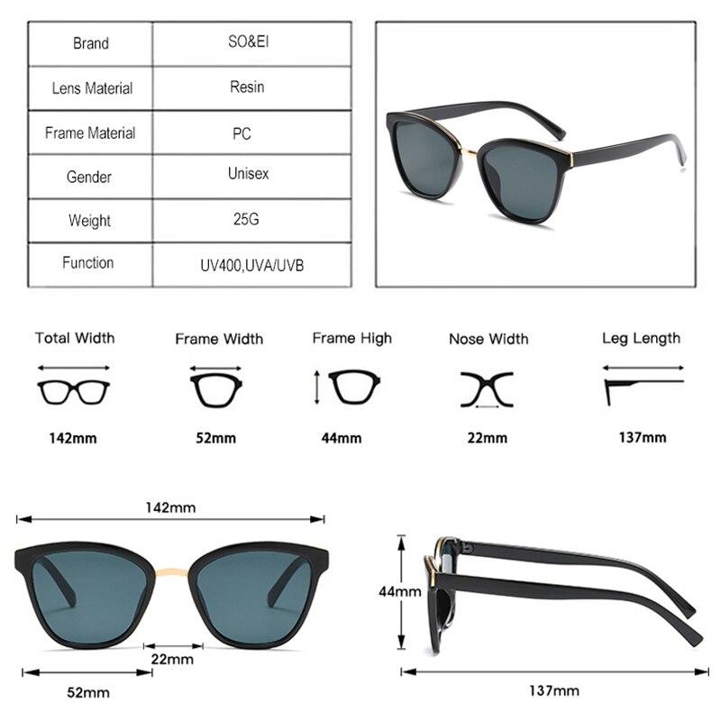 SO&EI Retro Square Leopard Sunglasses Women Fashion Blue Champagne Shades UV400 Men Cat Eye Gradient Sun Glasses