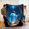 NO Merciful Jesus Christian Art Blanket  Sizes Flannel Throw Soft Quilt for Bed Sofa Four Seasons Cozy Cover