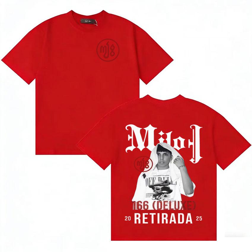

Rapper Milo J 166 2025 Fashion Album T Shirts Unisexs Womens Double Sided Print L Tshirt Vintage Short Slevee Tshirts Teenagers S