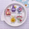 8 piezas de resina Kawaii coloridas botellas de perfume con forma de flor para álbumes de recortes, figuras de piedra con parte posterior plana, manualidades de decoración del hogar, accesorios de joyería