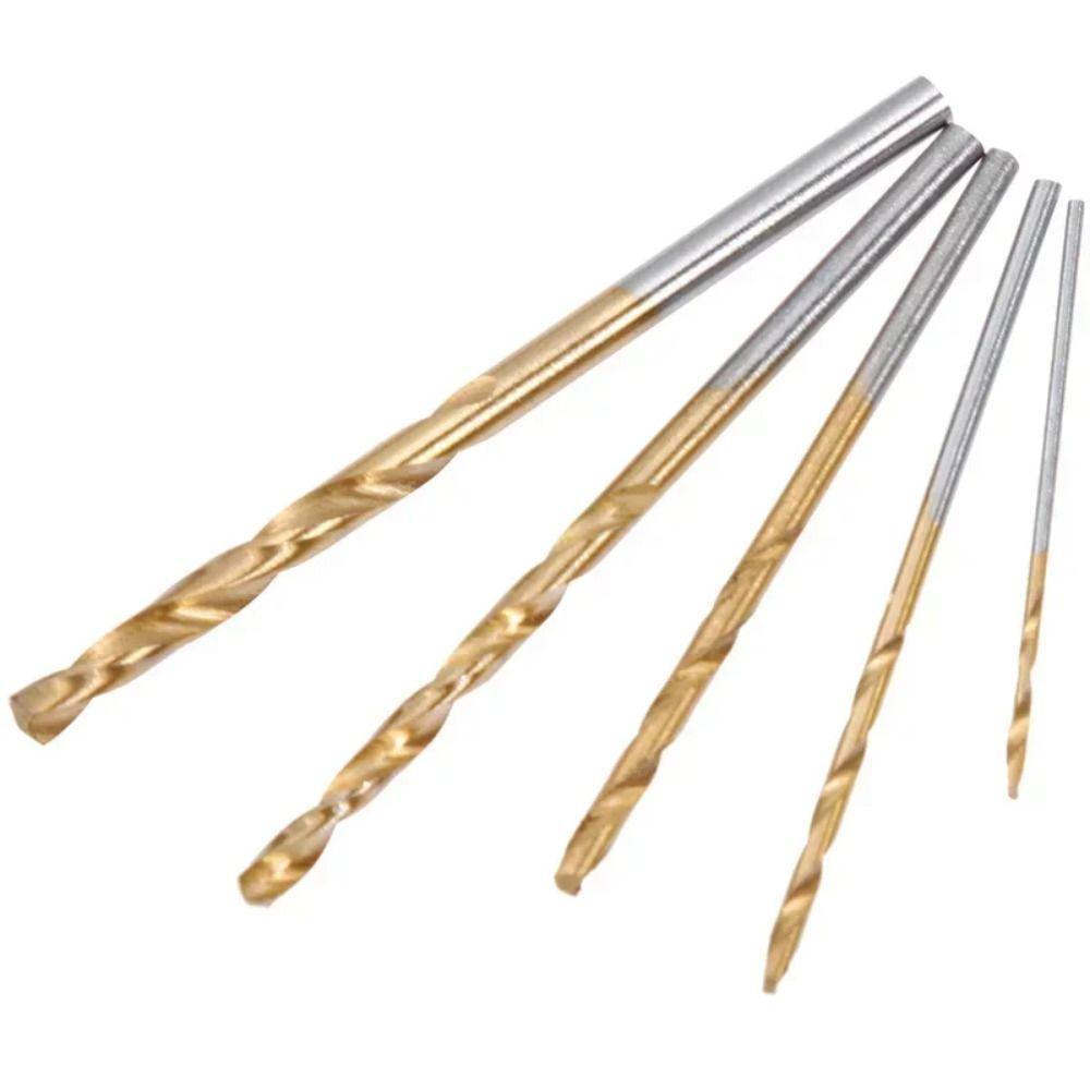 50Pcs Ti-plated Straight Shank Drill Universal Titanium Coated Drill Bits Durable Twist Drill Bit