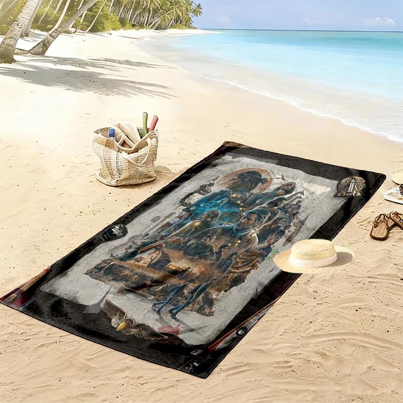 Journey Through Time Space beach towel Outdoor camping Beach towel for vacation photos swim quick-drying swim towel Absorbent bath towel