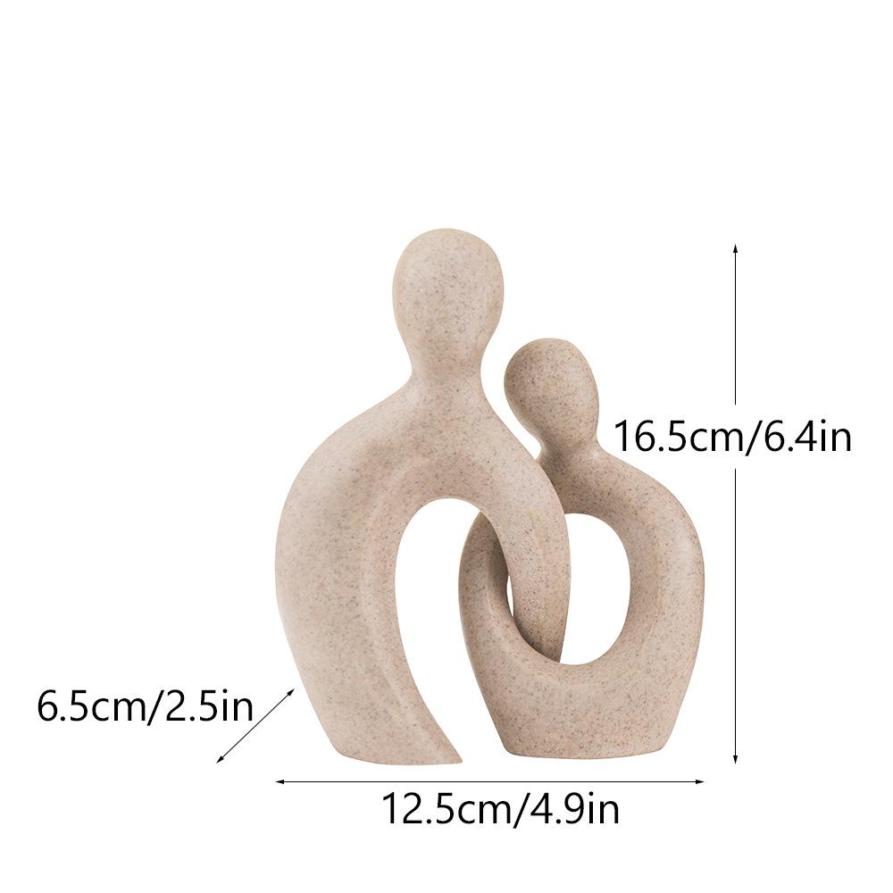 Modern Couple Desktop Ornaments Abstract Handmade Bedroom Entrance Hug Sculpture Figure Nordic Home