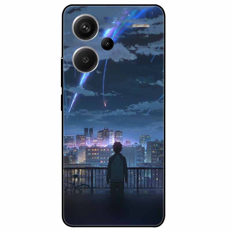 For Redmi Note 13 Pro Plus 5G Pro+ Case Soft Black Painted Cats TPU Funda For Xiaomi Redmi Note 13 Pro 5G Note13 Silicone Cover