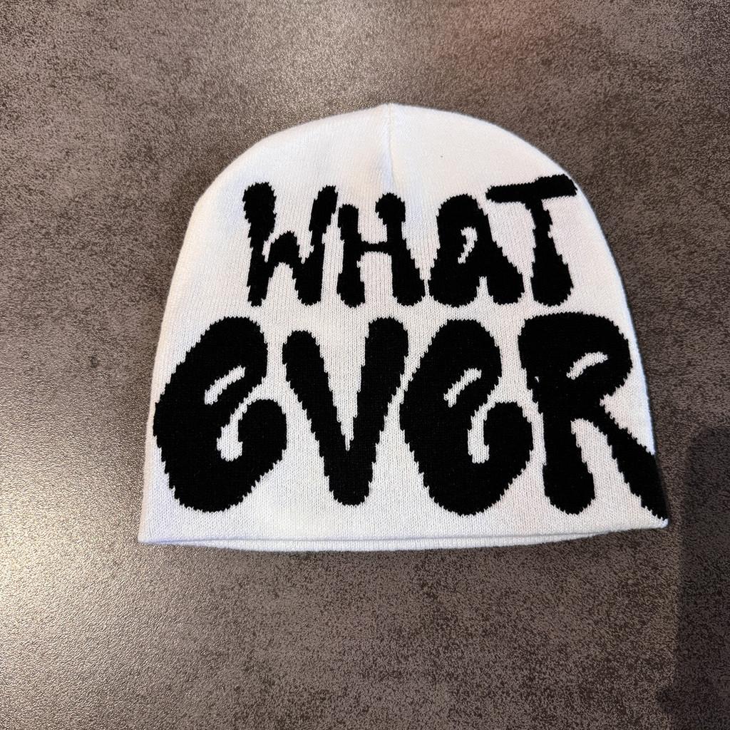 Ever Lettered What Knit Cap Unisex Cold Weather Outdoor Sport Daily Wear Travel