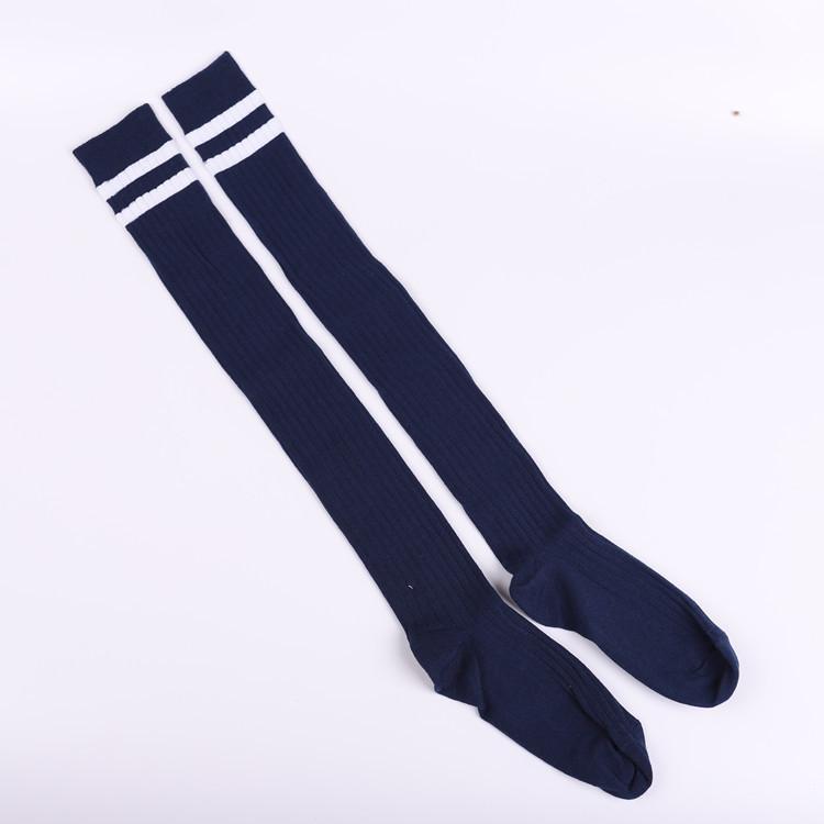 Autumn New Sweet Cotton Bottom Socks Manufacturers Wholesale, Two Bars Vertical Strip Knee Socks Jacquard Long Socks