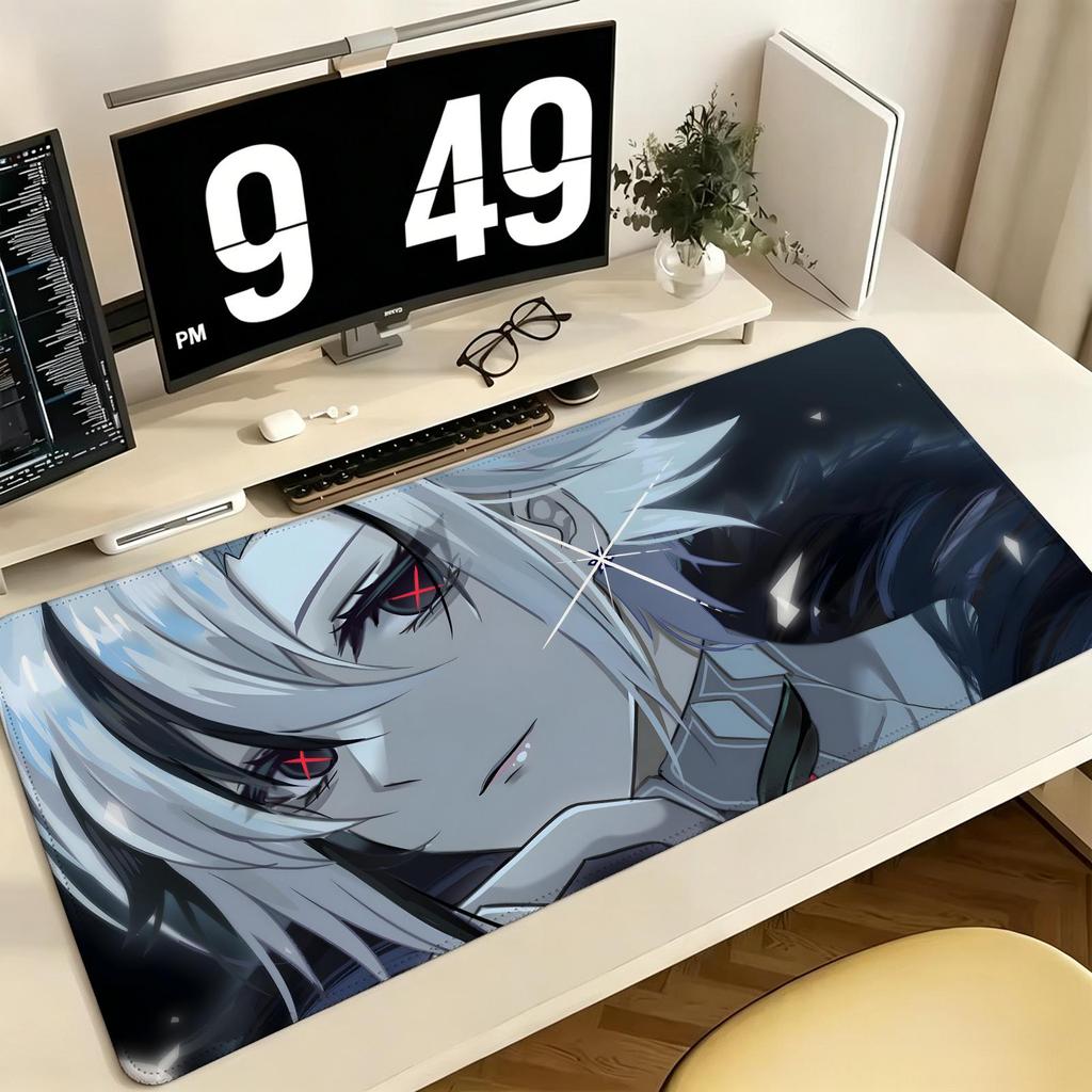 Genshin Impact Arlecchino Pro ESports Gaming Mousepad Extra Large NonSlip Stitched Edge Keyboard Laptop Desk Mat For Pc Gamer