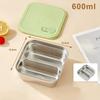 304 Stainless Steel Square Lunch Box With Lid Portable Fruit Salad Food Container Stackable Leak Proof Bento Box