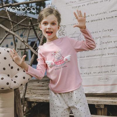 MOMOCO Girls' Sweet Bunny Long-Sleeve T-Shirt