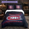 Montreal Canadiens Pattern Microfiber 3Pcs Bedding Set Decor Duvet Cover Set For Bedroom Home Use