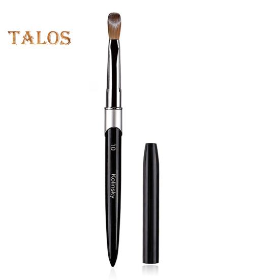 Nail Art Brush Metal Handle Soft Faux Mink Bristles Multifunctional UV Gel Carving Pen Professional Manicure Tool Nail Acrylic Liquid Powder