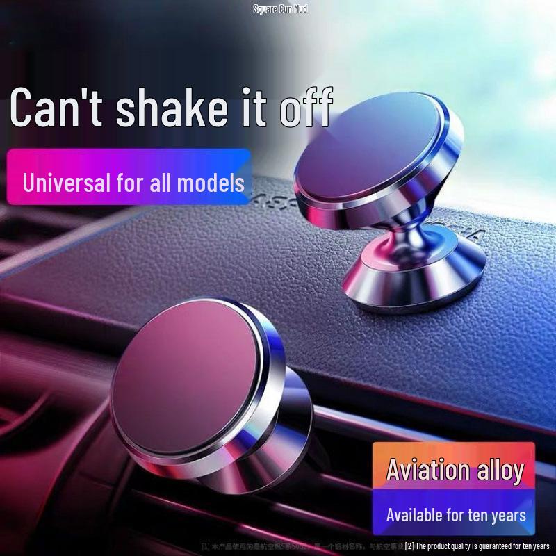 Magnetic Car Phone Holder with Suction Cup and Air Vent Mount for Dashboard Navigation