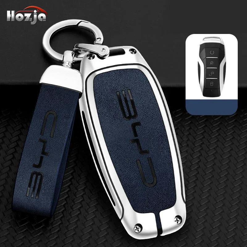 Alloy Car Key Case Cover Holder For Byd Second Song Pro Tang Dm Qin Plus Max Yuan Generation Atto 3 Han Ev Dolphin Accessories