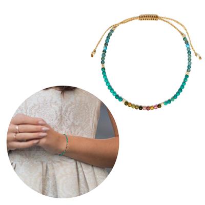 Armband mit 7 Chakra-Perlen, Naturstein, geflochtenes Seil, Heilarmband, Balance-Armreif mit 2 mm Perlen, Handkette für Damen