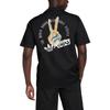 adidas Originals Trifoglio Logo Solido Maglietta Sportiva Manica Corta Uomo Top Nero HT1654