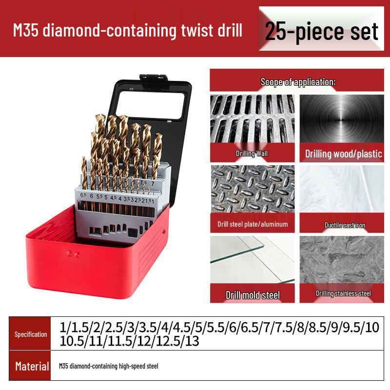 Tiangong M35 High-Cobalt Twist Drill Bit (32mm) for Stainless Steel & Hardened Metal Electric Drilling