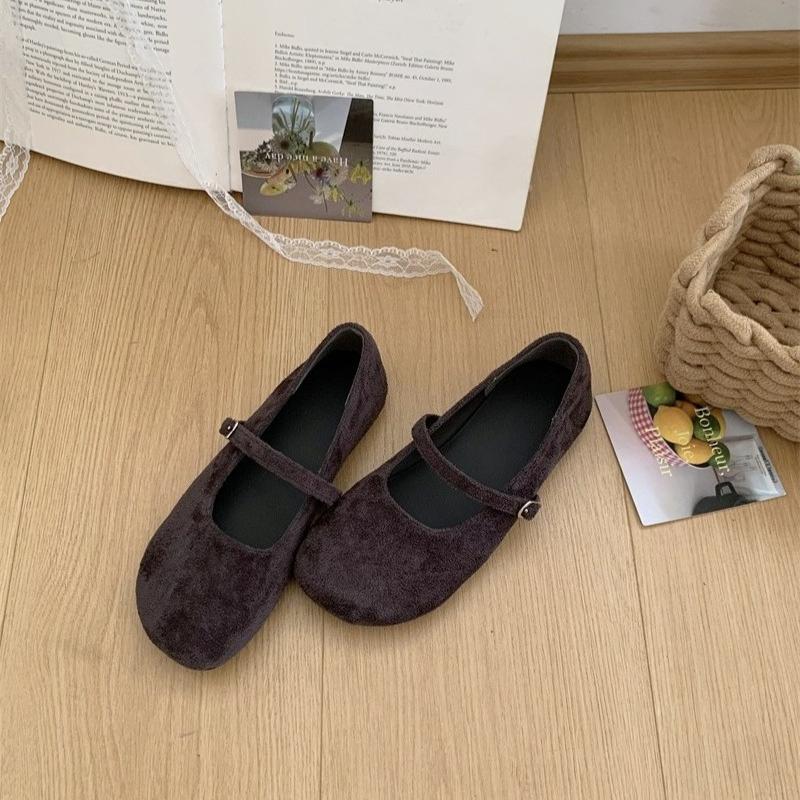 Fashion Autumn Design Women Cosy Mary Jane Shoes Concise Shallow Round Toe Shoes Ladies Comfort Soft Sole Flats Shoes