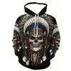 2025 Men's Autumn/Winter Bestseller Halloween 3D Print Hooded Sweatshirt