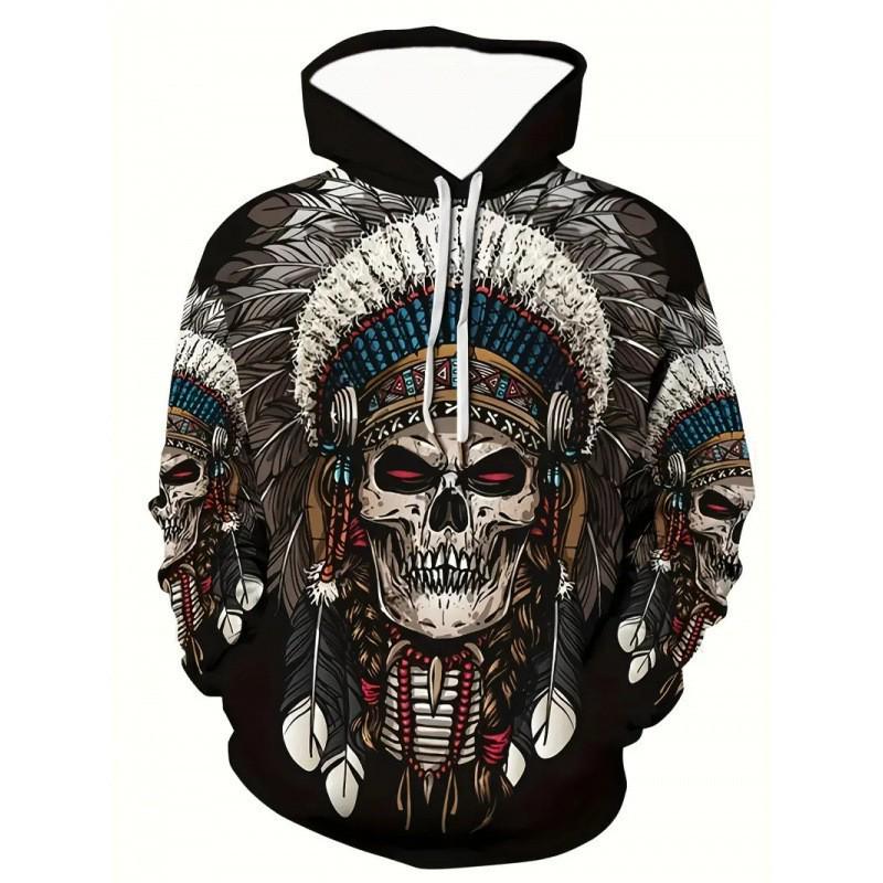 2025 Men's Autumn/Winter Bestseller Halloween 3D Print Hooded Sweatshirt
